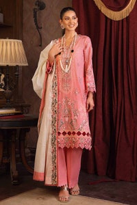 UAE -3PC Embroidered Lawn Unstitched Suit With Sequins Embroidered Paper Cotton Dupatta PM-32018