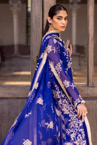 UAE -3PC Embroidered Chiffon Unstitched Suit with Embroidered Chiffon Dupatta FE-42002