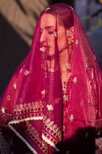 UAE -3PC Embroidered Cotton Net Unstitched Suit with Embroidered Organza Dupatta FE-42019