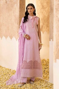 UAE -3PC Unstitched Embroidered Lawn Suit with Burnout Tissue Silk Dupatta FE-42057