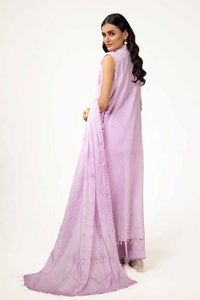 UAE -3PC Unstitched Embroidered Lawn Suit with Burnout Tissue Silk Dupatta FE-42057
