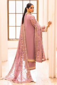 UAE -3PC Embroidered Paper Cotton Unstitched Suit with Embroidered Paper Cotton Dupatta FE-42070