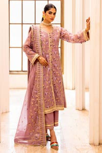 UAE -3PC Embroidered Paper Cotton Unstitched Suit with Embroidered Paper Cotton Dupatta FE-42070