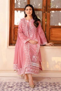 UAE -3PC Embroidered Lawn Unstitched Lacquer Printed Suit With Embroidered Denting Lawn Dupatta DN-32005