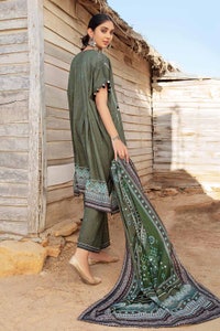 UAE -3PC Embroidered Lawn Unstitched Printed Suit With Denting Lawn Dupatta DN-32073 A