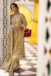 UAE -3PC Glitter Printed Lawn Unstitched Suit CL-32538 A