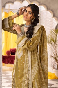 UAE -3PC Glitter Printed Lawn Unstitched Suit CL-32538 A