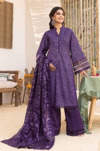 UAE -3PC Lawn Glitter Printed Lawn Unstitched Suit with Gota Lace CL-32423