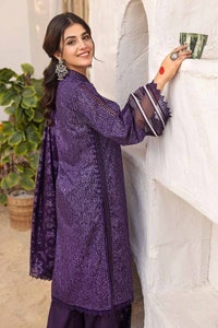 UAE -3PC Lawn Glitter Printed Lawn Unstitched Suit with Gota Lace CL-32423
