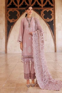 UAE -3PC Embroidered Lawn Unstitched Suit With Embroidered Net Dupatta PM-32009