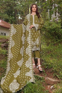 UAE -3PC Embroidered Chambray Unstitched Suit CM-32001