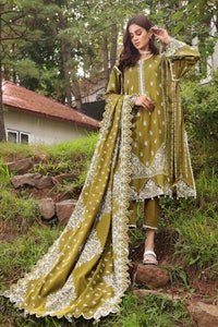 UAE -3PC Embroidered Chambray Unstitched Suit CM-32001