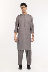 UAE -Fossil Grey Basic Suit SK-P22-136