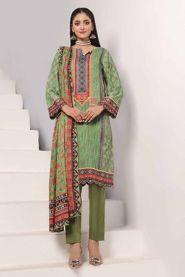 UAE -3 Piece Unstitched Printed Lawn Suit CLP-42135