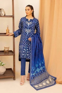 UAE -3PC Printed Cambric Unstitched Suit with Lawn Dupatta CBN-32015