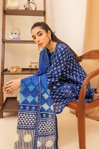 UAE -3PC Printed Cambric Unstitched Suit with Lawn Dupatta CBN-32015