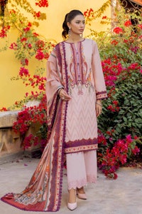 UAE -3PC Lawn Unstitched Digital Printed Suit with Embroidered Trouser CL-32116