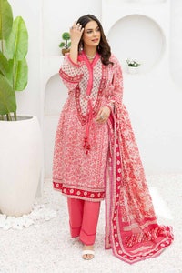 UAE -3PC Printed Lawn Unstitched Suit with Denting Lawn Dupatta DN-32105 B