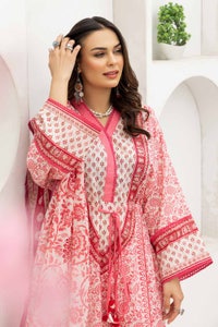 UAE -3PC Printed Lawn Unstitched Suit with Denting Lawn Dupatta DN-32105 B