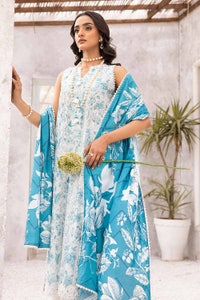 UAE -3PC Unstitched Sichiffli Embroidered Lawn Suit with Printed Lawn Dupatta CL-42112