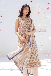 UAE -3PC Printed Cambric Unstitched Suit with Lawn Dupatta CBN-32022 B