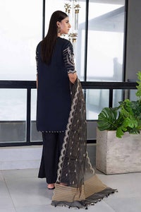 UAE -3PC Embroidered Lawn Unstitched Suit with Zari Stripe Dupatta PM-32071