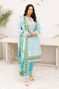 UAE -3PC Printed Lawn Unstitched Suit with Denting Lawn Dupatta DN-32105 A