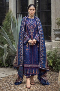 UAE -3PC Embroidered Dobby Jacquard Unstitched Suit with Digital Printed Twill Shawl AP-32009