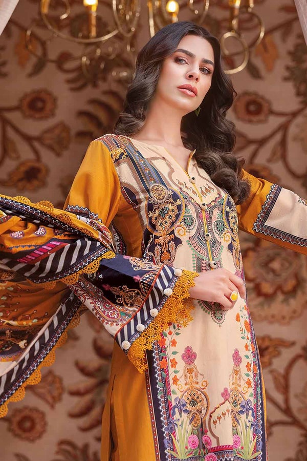 UAE -3PC Lawn Unstitched Digital Printed Suit CL-32174