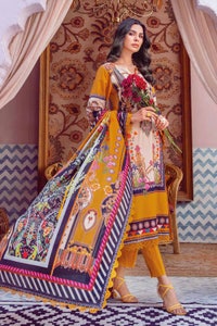 UAE -3PC Lawn Unstitched Digital Printed Suit CL-32174