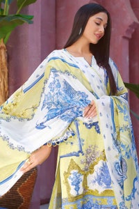 UAE -3PC Dobby Lawn Unstitched Digital Printed Suit With Denting Lawn Dupatta DB-32001 A