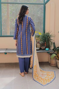 UAE -3PC Printed Lawn Unstitched Suit CL-32385 A