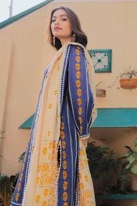 UAE -3PC Printed Lawn Unstitched Suit CL-32385 A