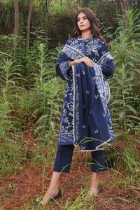 UAE -3PC Embroidered Yarn Dyed Unstitched Suit YD-32007