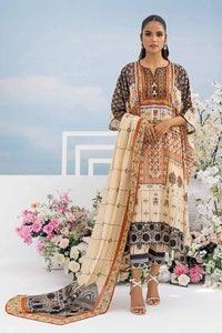 UAE -3PC Printed Lawn Unstitched Suit CL-32478