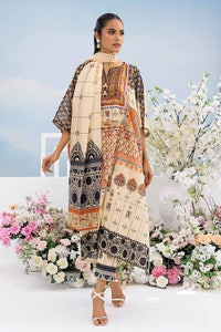 UAE -3PC Printed Lawn Unstitched Suit CL-32478