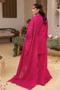 UAE -3PC Lawn Glitter Printed Unstitched Suit with Gota Lace CL-32414