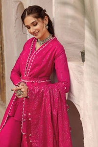 UAE -3PC Lawn Glitter Printed Unstitched Suit with Gota Lace CL-32414