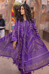UAE -3PC Gold Lawn Printed Unstitched Suit CL-32536 A