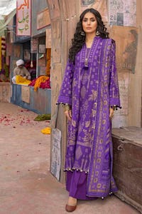 UAE -3PC Gold Lawn Printed Unstitched Suit CL-32536 A
