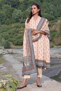 UAE -3PC Printed Karandi Unstitched Suit AY-32008