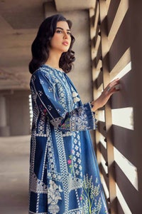 UAE -3PC Embroidered Cambric Unstitched Suit with Digital Printed Lawn Dupatta CBE-32004