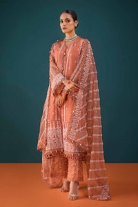 UAE -3PC Embroidered Unstitched Organza Shirt with Embroidered Organza Dupatta PRW-32016