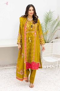 UAE -3PC Printed Lawn Unstitched Suit CL-32279 B