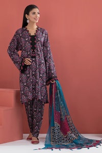 UAE -3PC Crepe Silk Unstitched Suit CR-22009