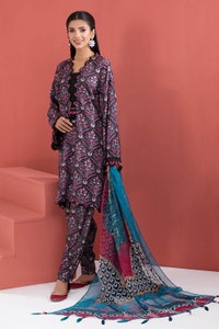 UAE -3PC Crepe Silk Unstitched Suit CR-22009