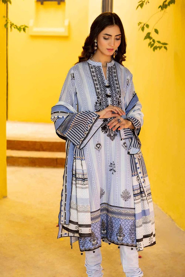 UAE -3PC Embroidered Lawn Unstitched Printed Suit CL-32157
