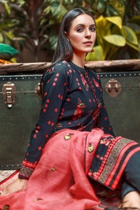 UAE -3PC Sequins Embroidered Lawn Unstitched Digital Printed Suit with Embroidered Net Dupatta CN-32011