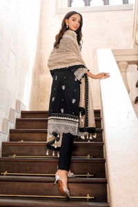 UAE -3PC Premium Embroidered Chiffon Dupatta Unstitched Suit PM-32020