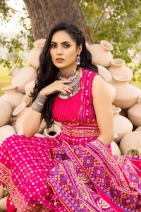 UAE -3PC Chunri Lawn Unstitched Gold Printed Suit CL-32140 A